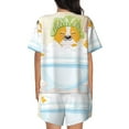 thumbnail image 3 of Lsque Corgi In The Shower Cap Bathing Women's Short-Sleeved Pajama Set - 2 Piece Soft and Lightweight Sleepwear Set-3X-Large, 3 of 9