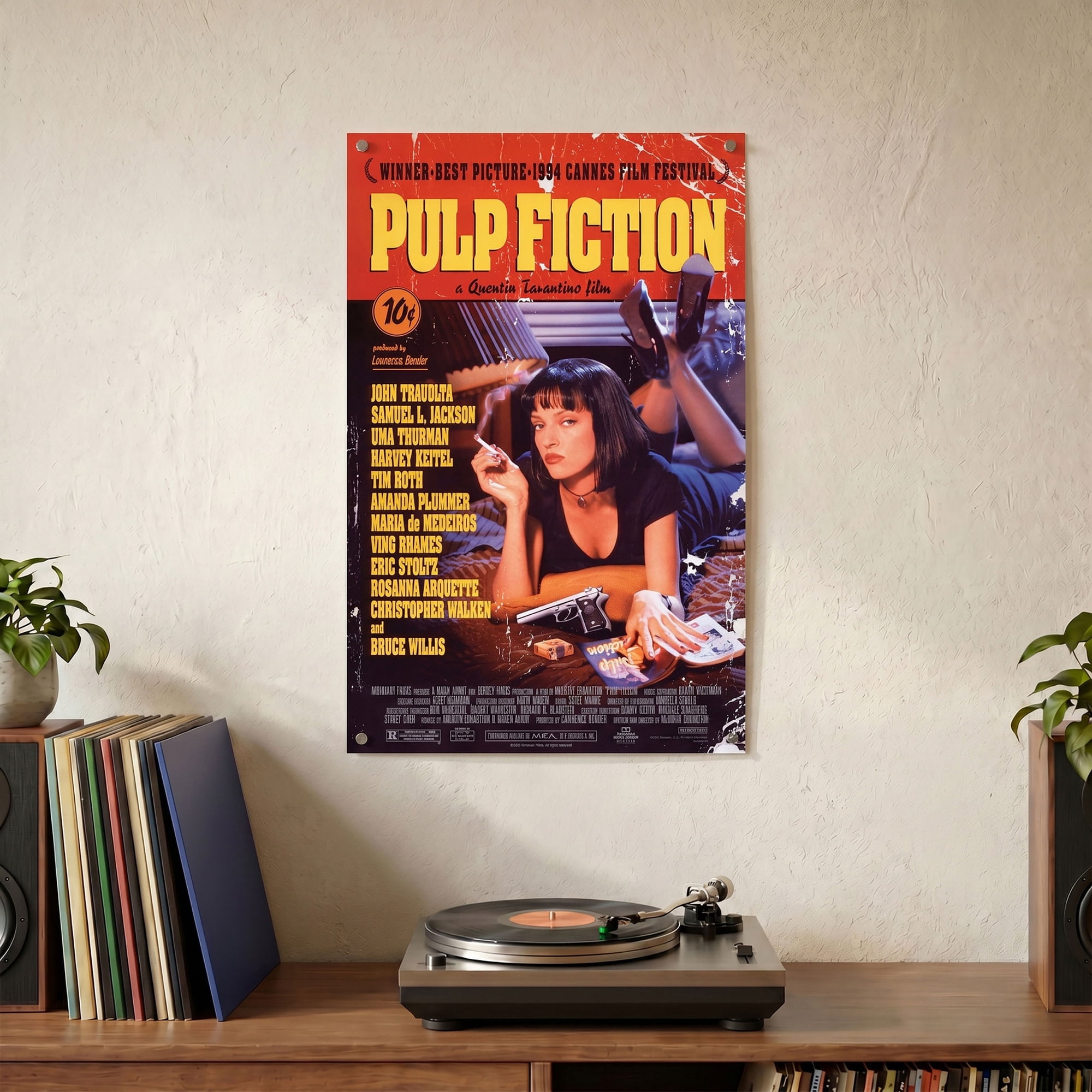 Pyramid America: Pulp Fiction: Movie Billing - 11x17 Poster Print - Cult Classic Film Artwork, Iconic Licensed Wall Decor, 90's Cinema Fan Collectible