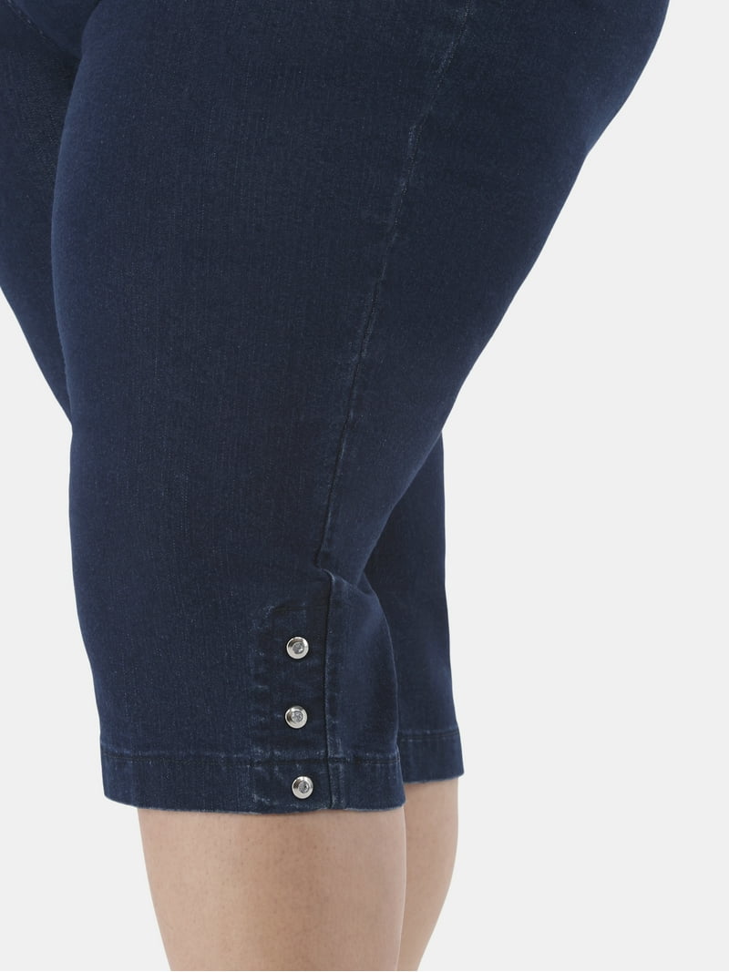 Just My Size Pull-On Stretch Denim Capris - Walmart.com