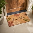 thumbnail image 2 of Floral Welcome Doormat, Fall Colorful Flower Mat, Fall Decorative Front Door Rug for Indoor Outdoor Porch Balcony Home Decor, 15.7x23.6 Inches, 2 of 6