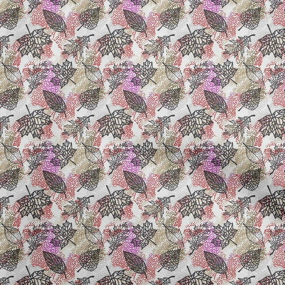 oneOone Polyester Spandex Red Fabric Autumn Craft Projects Decor Fabric Printed By The Yard 56 Inch Wide