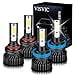 For Subaru XV Crosstrek (2013-2015) LED Headlight Bulbs 9005 H11 High/Low Beam Combo, Super Bright LED Headlights Conversion kit 6500K Cool White Fast Installation, Pack of 4, Headlight Bulbs