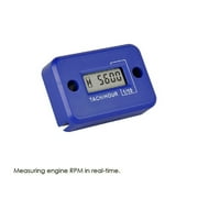 Runleader Digital Tachometer HM012 Motorcycle Engine Hour Meter TOT Accumulate Lawn Mower Blue
