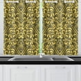 thumbnail image 2 of CADecor Baroque Flower Pattern Alphabet Y Window Treatment Panel Curtains Window Curtain Kitchen Curtain,Two Piece 26x39 Inches, 2 of 4
