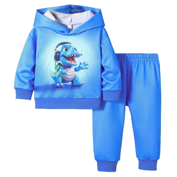 Zshosam Kids Clothes Boys Clothes 2pcs Little Boy Color Block Hoodie   Jogger Pants, Boys Fall Outfits Set Size 2T 3T,(Blue 2-3 Years)