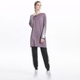 thumbnail image 4 of SWSMCLT Women's Sweatsuits Set 2 Piece Outfit Pant Suits Track Long Sleeve Fall Casual Chic Lounge Sweatshirt Purple 6-8, 4 of 5