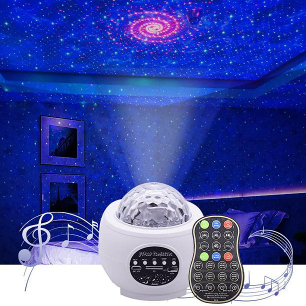 Sky Nebula/Moving Ocean Wave Party with Bluetooth Speaker Voice&Remote Best Gift for Galaxy Light Projector for Bedroom Theatre/Game Rooms Star Projector Night Light for Ceiling for Adults and Kids 