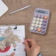 thumbnail image 5 of Fiudx Mini Calculadora Digital, Pantalla Lcd de 8 Dígitos, Diseño de Teclas Redondas, Agarre Cómodo, Elegante Diseño Degradado, Batería de Larga Duración, Uso Doméstico y Escolar, Tamaño Portátil, No, 5 of 7