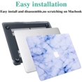 thumbnail image 4 of MacBook Pro 13" Non-Retina Case Folio Protective Skin Plastic Smooth Hard Shell Cover Soft-Touch Fit Model A1278 (Marble White), 4 of 7