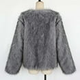 thumbnail image 7 of Women's Faux Fur Jacket Winter Warm Short Coat Fleece Outerwear with Round Neck for Ladies Casual Fashion Polyester Coats, 7 of 7
