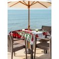 thumbnail image 2 of Outdoor Tablecloth with Umbrella Hole and Zipper, Red Plaid Christmas Square Table Cloth 54x54 Inch Waterproof Tablecloth, Snowman Snowflake Gifts Xmas Tree Picnic Table Cover for Patio Camping, 2 of 7