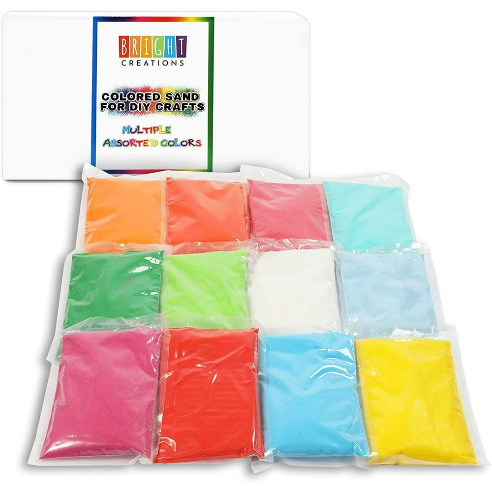 Colored Sand Art for Crafts 12 Pastel Colors, 1.1 lb Each for Kids