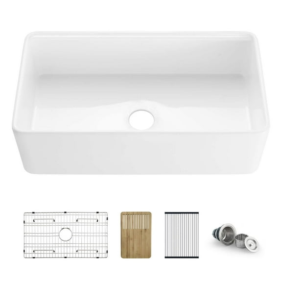 Kibi Pure 33?  Kitchen Farmhouse Fireclay Workstation Sink