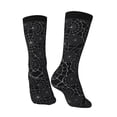 thumbnail image 3 of Goofa Spider Web Black Printed Men's Crew Socks, Soft Durable Breathable Moisture-Wicking with Odor Control Cotton socks, 3 of 9