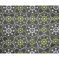 thumbnail image 4 of oneOone Polyester Lycra Gray Fabric Floral & Tiles Moroccan Craft Projects Decor Fabric Printed By The Meter 56 Inch Wide, 4 of 4