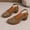 Brown, variant on Slingback Pumps for Women Perforated Closed Toe Block Heel Shoes Dressy Office Work Walking Daily Comfortable Footwear White 38
