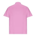 thumbnail image 5 of Men's Casual Solid Short Sleeve Turn Down Collar Buttons T-Shirt Blouse, 5 of 6