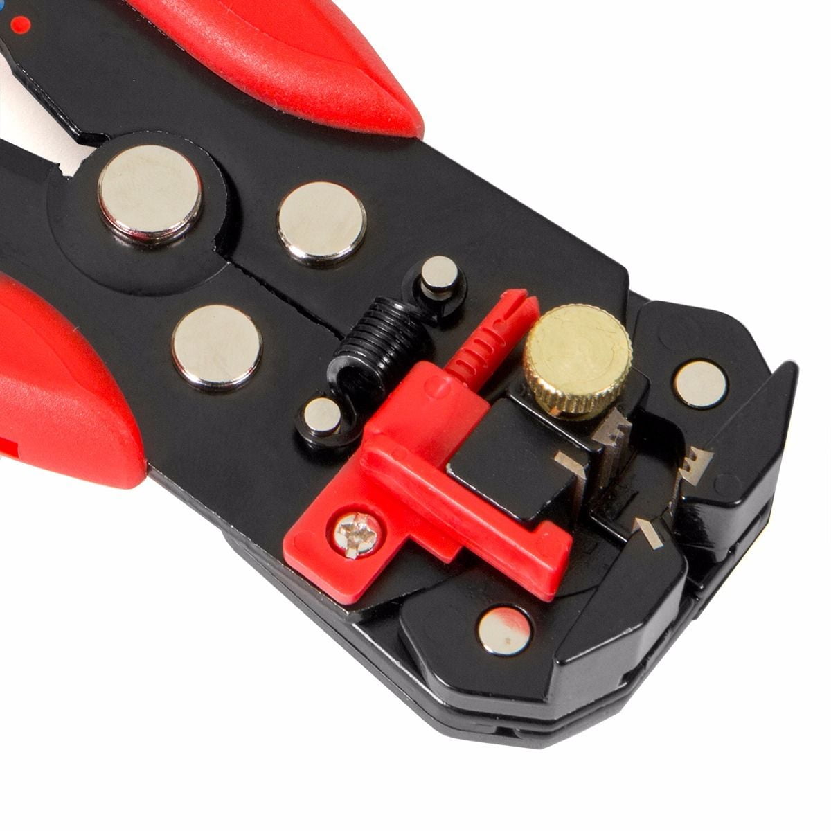 XtremepowerUS 3-in-1 Automatic Wire Stripper, Cutter, Crimping DIY, Self-Adjusting Wire Stripping Electrician Wire Stripper, Red