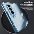 thumbnail image 4 of MonsDirect for 7.6 inch Samsung Galaxy Z Fold 2 5G 2020 Case, Clear Plating Frame Hard PC Back Shell With Screen Protector, Slim Anti-Drop Free Folding Hinge Protection for Galaxy Z Fold 2, Blue, 4 of 7