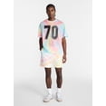 thumbnail image 2 of No Boundaries Pride Boxy Fit Mesh Jersey, Men's Sizes XS-5XL, 2 of 5