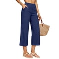thumbnail image 6 of Only Moment Crz Yoga High Waisted Work Travel Pants with Pockets Stretchy Business Casual Slacks Navy,XL, 6 of 9