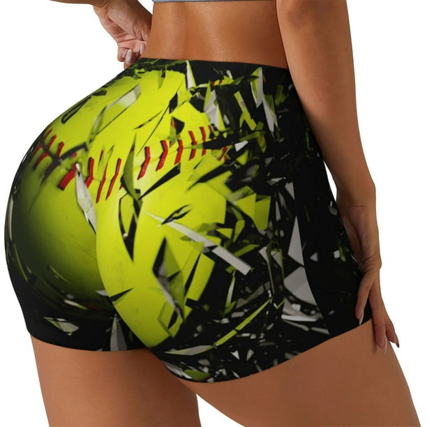 Fotbe Ball Shorts Sin Costuras – Shorts Deportivos de Cintura Alta para Mujer, Elásticos para Gimnasio, Yoga, Running o Ciclismo-Small
