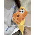 thumbnail image 3 of Brown Plush Cute Capybara Kickstand Cover Case For iPhone 15 14 13 12 Pro Max Phone Case ZR, 3 of 6