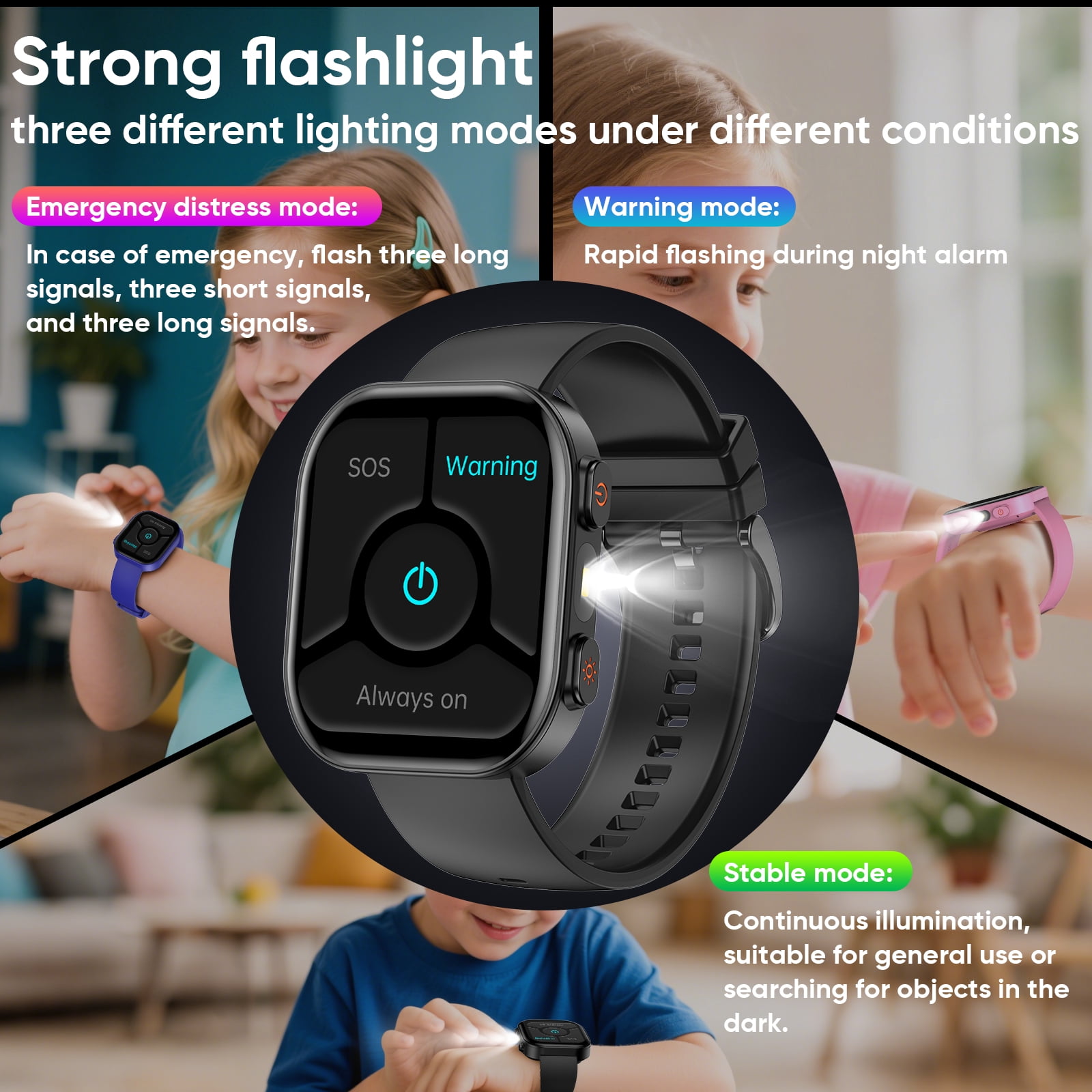 Mingdaln Kids Smart Watch Gift for Age 5-12, 13 Games HD Touch Screen Watches with Music Player Pedometer Flashlight 12/24 hr Educational Toys Birthday Gifts for Ages 7 8 9 10