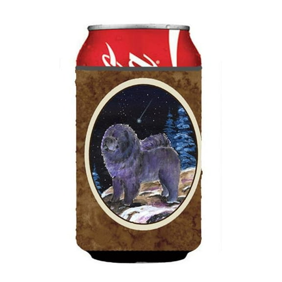 Starry Night Chow Chow Can or bottle sleeve Hugger 12 oz.