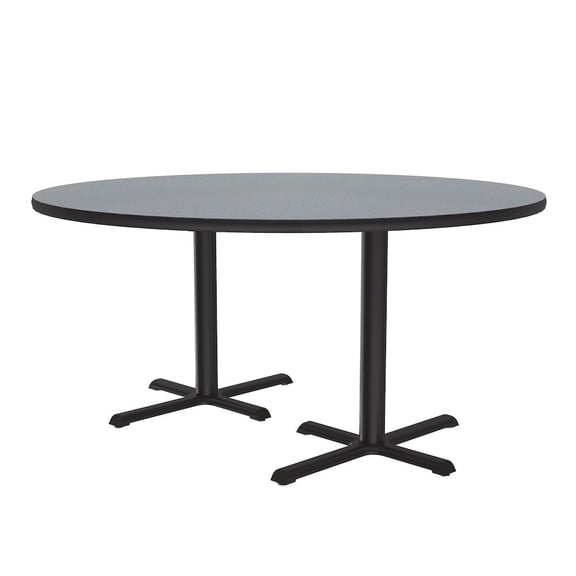 Correll 29"H Commercial Wood top Cafe & Breakroom Table in Gray Granite