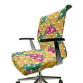 thumbnail image 6 of Ambesonne Geometric Office Chair Cover Stretchable High Back, Triangle Head Bones, Earth Yellow Jade Green, 6 of 6