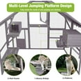 thumbnail image 6 of BUTINGLALE Catio Outdoor Cat Enclosures Wooden Cat House with Rest Houses, Platforms, Bridge, and Waterproof UV Cover - 55" D, 6 of 6