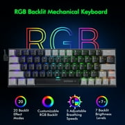 E-Yooso Z11 63 مفاتيح RGB تدعم بلوتوث / لاسلكي 2.4G / سلكي 3 لوحة مفاتيح للألعاب الميكانيكية