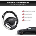 thumbnail image 2 of Car Steering Wheel Cover 15 inch Leather Breathable Non-Slip Wrap Universal Fit for SUV Truck Van White, 2 of 5