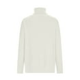 thumbnail image 6 of Lovskoo Sweaters for Women Trendy Casual Long Sleeve Turtleneck Sweater White, 6 of 7