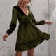 thumbnail image 3 of Deep V Neck Dress Swing Dress French Style Polyester Fiber High Waist  for Travel ANGGREK Otros, 3 of 7