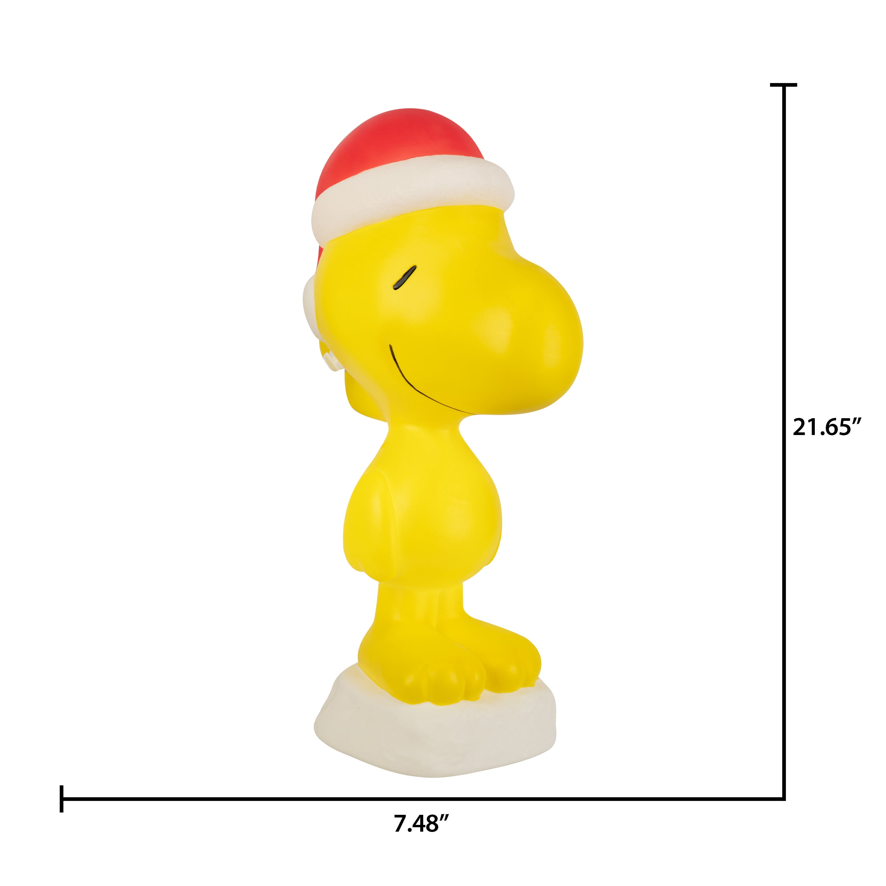 Christmas Lighted Blow Mold Decor Woodstock with Stocking Peanuts 21.5 in