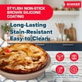 thumbnail image 4 of Bakken- Swiss 10-Piece Kitchen Baking Pan Set - Commercial Grade Carbon Steel Bakeware with Nonstick Coating, Stackable and Space-Saving Design, Oven Safe Tray (up to 450°F), Brown, 4 of 7