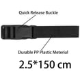 thumbnail image 2 of 6 Pack Luggage Nylon Straps with Quick Release Buckle Utility Straps for Travel Packing Outdoor , M, Black, 2 of 6