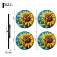 thumbnail image 2 of Round Analog Wall Clocks with Non-Ticking Sweep Movement,Battery Operated Clcoks Decorative for Home,Office-Sunflower On Blue Background Of Realistic Oil Paint(10inch), 2 of 4