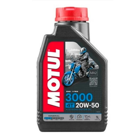 Aceite Moto 4T 3000 20W-50 Mineral Motul 1L 3000