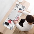 thumbnail image 3 of Long Mouse Pads for Desk,White Christmas Snowflake Pattern Desk Mats on Top Of Desks, Desk Mouse Pad Extra Large with 3mm Non-Slip Base and Stitched Edge for Gaming,Office,Work,Home 31.5x11.8in, 3 of 5