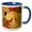 Blue/White, variant on 3drose, Funny Yellow Labrador Retriever Art, 11oz Two-tone Yellow Mug