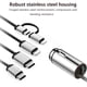 thumbnail image 4 of Cargador de coche tipo c-2.4A, Cargador de coche Lightning, Cargador de coche Power Drive con cable certificado, 4 of 8