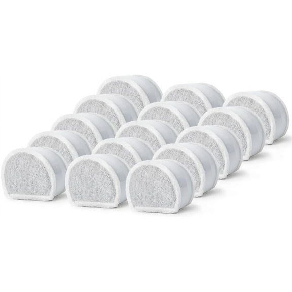 15 Count Replacement Carbon Filters Compatible with PetSafe Drinkwell Filters, Pet Water Fountain Replacement Cartridges for Dog and Cat Fountain.