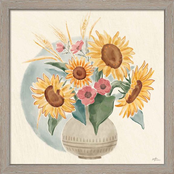 Great Art Now Sunflower Season IV Bright by Janelle Penner, Framed Wall Art, 13W x 13H