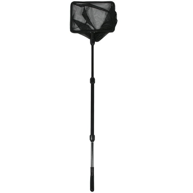 Filet de Pêche Extensible Poignée de Canne en Plastique Filet de Débarquement Télescopique pour Aquarium Lacs Étangs (Taille m)