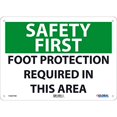 thumbnail image 2 of Safety First Foot Protection Required In This Area, 10x14, Aluminum, 2 of 3