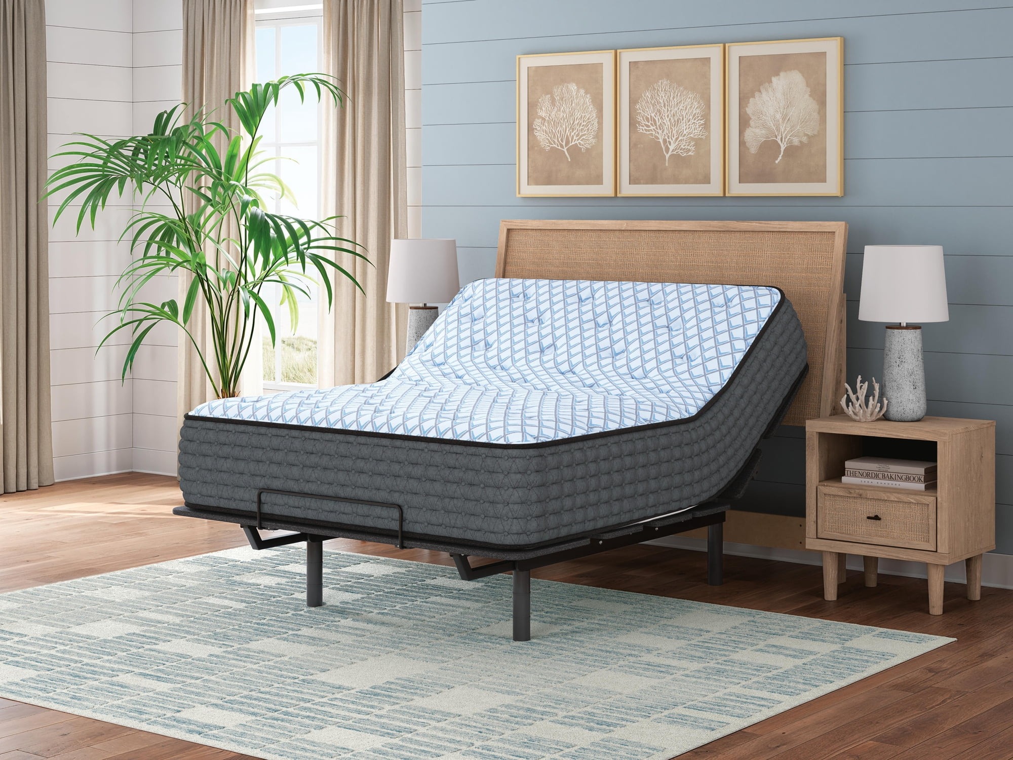 Signature Design by Ashley Destin Cove 15 Inch Plush Twin XL Mattress, Hybrid with Memory Foam and Wrapped Coils