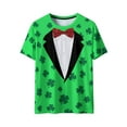 thumbnail image 7 of Ounisa Funny World Women's Holiday Tuxedo T-Shirts Graphic Short Sleeve Novelty Party Costume Top, 7 of 7